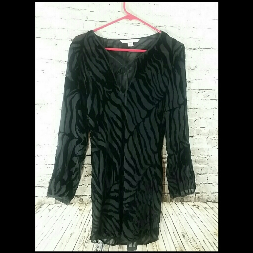 Victoria secret M silk blend animal sheer cover VTG lingerie beach swim cover